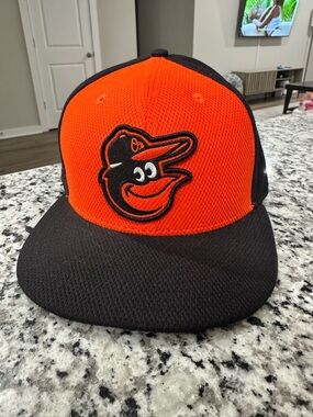 New Era Baltimore Orioles Orange and Black Mesh Baseball Cap
